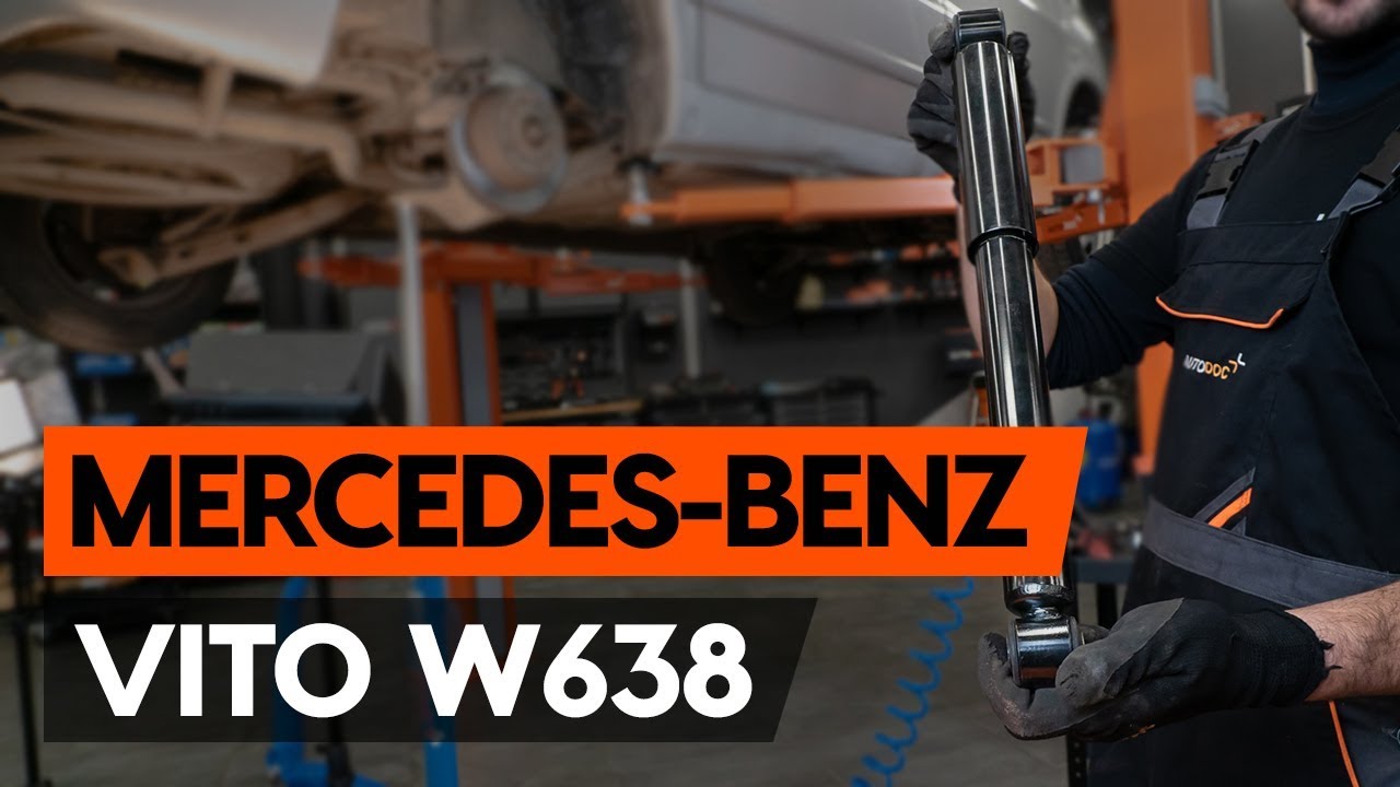 Como mudar amortecedores da parte traseira em Mercedes Vito W638 - guia de substituição