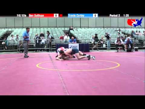 Ben Sullivan vs. Travis Curley at 2013 Junior Nationals - FILA - FS