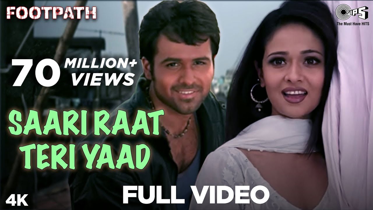 Saari Raat Teri Yaad Lyrics | Footpath | Aftab Shivdasani, Bipasha Basu | Alka Yagnik, Udit Narayan | Nadeem Saifi, Shravan Rathod