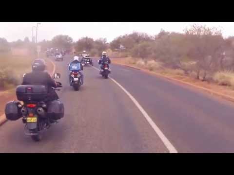 Arriving at Yulara at the end of The Long Ride 2014