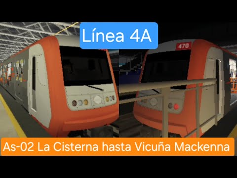 Metro de Santiago | As-02 La Cisterna hasta Vicuña Mackenna | Recorrido Completo | Línea 4A | Roblox