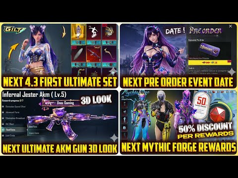 FINALLY 😱 NEXT ULTIMATE SET & AKM SKIN | NEXT MYTHIC FORGE IN BGMI | NEXT PRE ORDER EVENT DATE
