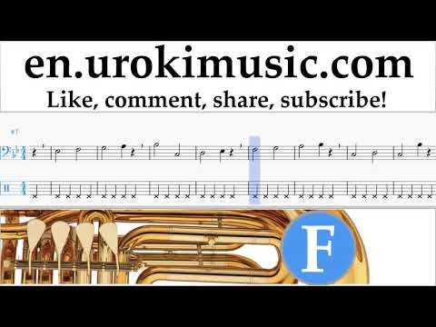How to Play Tuba Major Lazer & DJ Snake - Lean On Tabs Part#1 exercises, scales um-i352