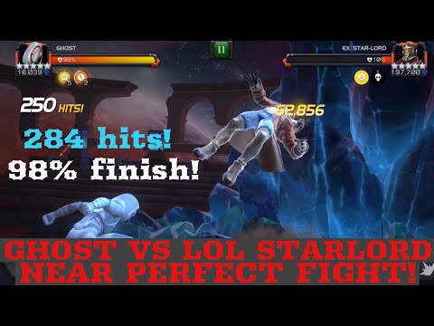 Ghost vs LOL STARLORD - Perfect Fight! Marvel Contest Of Champions!