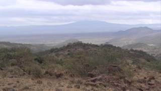 preview picture of video 'Kenya, Ente cycles also Tamara's bicycle up the steep hill to Ngong'