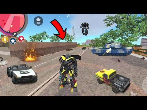 Rope Hero: Vice Town (Transformer Monster Truck Fight Police Tank) Police Car - Android Gameplay HD