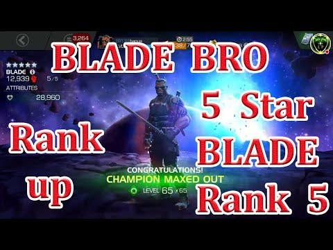 5 star blade rank up to rank 5 (max out ) marvel contest of champion