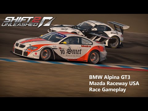 NFS Shift 2 Unleashed BMW Alpina GT3 PC Gameplay Elite mode Mazda Raceway USA (Surface Book 2)