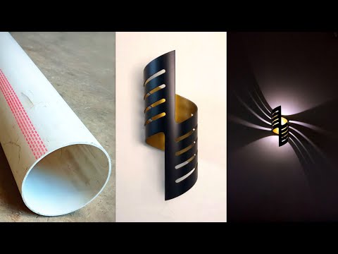 Modern Lighting Ideas from PVC Pipe | Simple Wall Lamp | DIY Crafts