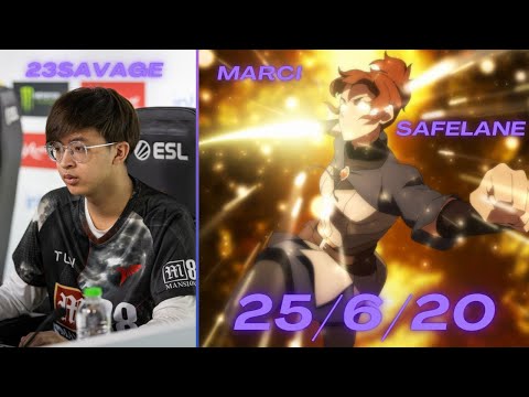 King Of SafeLane 23savage Rules with Carry Marci in Dota 2 Patch 7.38 - Full Pro Gameplay