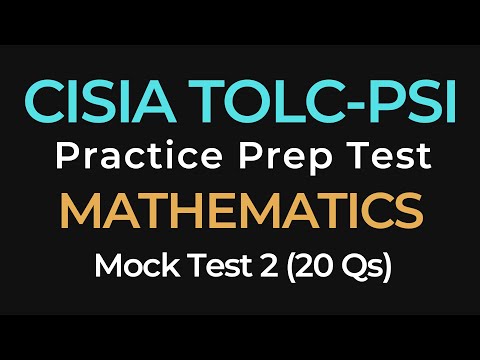 CISIA TOLC-PSI Math Mock Test 02 | Practice 20 Exam Questions