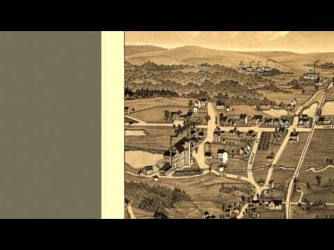 Uxbridge Massachusetts 1880 Panoramic Bird's Eye View Map 7422