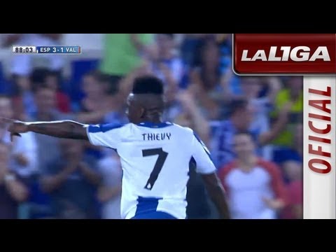 Gol de Thievy (3-1) en el RCD Espanyol - Valencia CF - HD