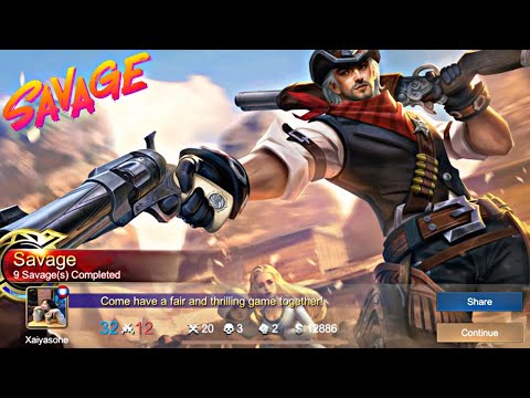 Clint the best build, 3 Maniac and Savage in a game mobile legend