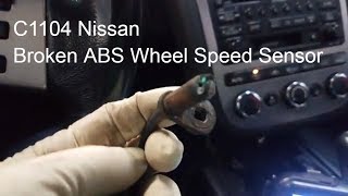 C1104 NISSAN Front Left Sensor 1 "ABS wheel speed sensor diagnostics"