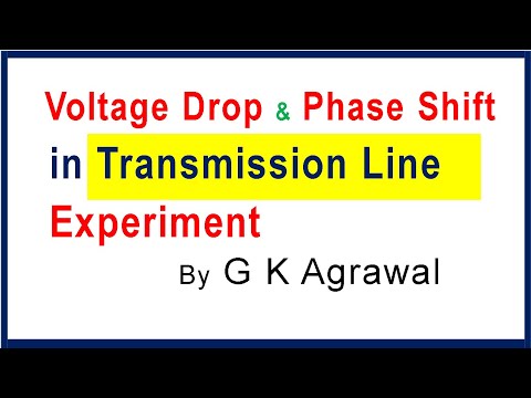 Transmission line voltage drop & phase shift, experiment Video