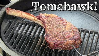 Best Way To Cook A Tomahawk Steak On A Kamado! | Tomahawk Ribeye | Golden&#39;s Cast Iron Kamado!
