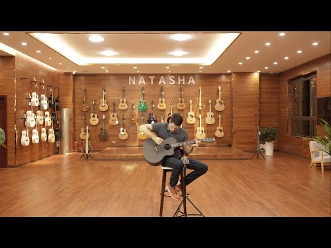 Natasha X Carbon with NS3 Pickup - 3K Carbon Fiber Acoustic Guitar 2024 image 23