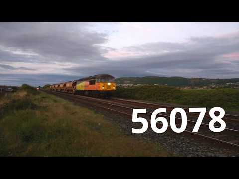 Prestatyn 16.5.2017 - Colas 56078 on ballast train - class 56