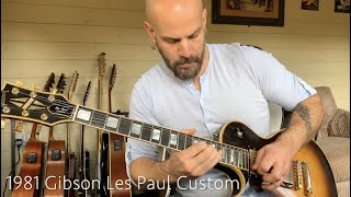 Video thumbnail for 1981 Lefty Gibson Les Paul Custom - The Lefty Guitar Channel with Chris George by The Lefty Guitar Channel