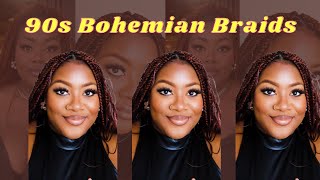 90s BOHEMIAN BRAIDS || HUMAN HAIR BRAIDS || STEP-BY-STEP BEGINNER FRIENDLY ||ZIMBABWEAN YOUTUBER