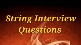 String Interview Questions ‎@javasip  #java #interview #question #string