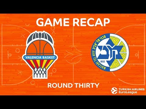 EuroLeague 2017-18 Highlights Regular Season Round 30 video: Valencia 87-84 Maccabi