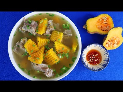 Canh bí đỏ nấu xương