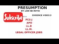 Pcs J Law On Presumption In Evidence Act भारतीय साक्ष्य अधिनिय