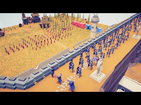 100x ALL FACTION ATTACK TO THE ROMAN CASTLE | Totally Accurate Battle Simulator - TABS