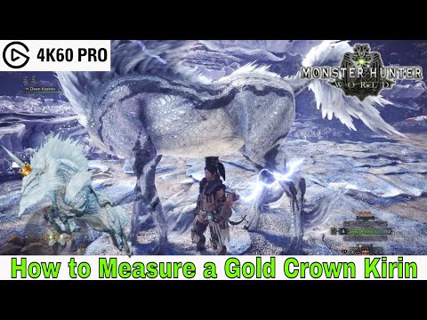 Monster Hunter: World - How to Measure a Gold Crown Kirin Video