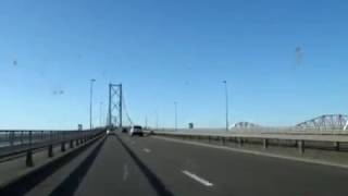 preview picture of video 'Driving over the Forth road bridge'