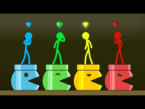 Red and Blue , Stickman Animation - (Escape Part 80)