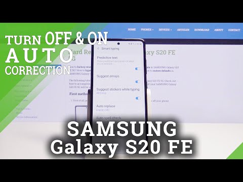 How to Enter Text Correction Option in SAMSUNG Galaxy S20 FE 5G – Autocorrection Feature