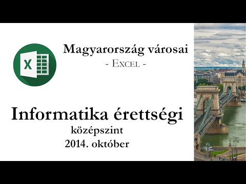 Magyarország városai - 2014. október középszintű informatika érettségi: táblázatkezelés