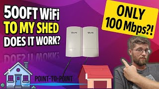 500FT WiFi to My Shed – Point to Point Test (Only 100 Mbps?)