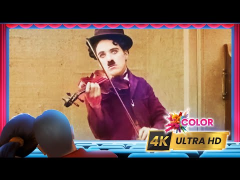 📽️ The Vagabond" - 1916 -  Charlie Chaplin - Full COLOR Movie, AI Enhanced, 100 fps, 4k ULTRA HD