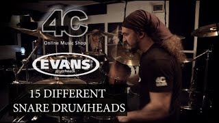 Video thumbnail for Evans 15 Snare Drumhead Comparison by Erce Arslan
