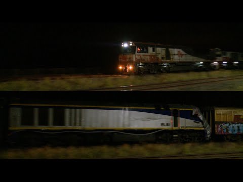 Accident Damaged EL55 & EL61 On 1MP9 SCT Freight Train (11/7/2021) - PoathTV Australian Railways