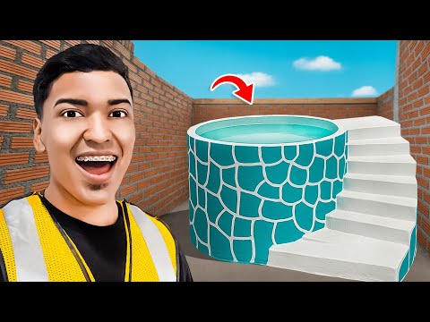 CONSTRUI una PISCINA CASERA en mi NUEVA CASA