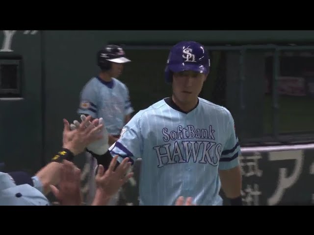 【9回裏】途中出場で意地の一発‼ ホークス・上林 反撃のソロホームラン‼ 2019/7/26 H-B