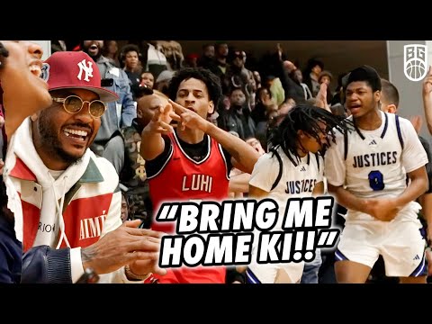 Kiyan Anthony SHOCKS Melo in HEATED OT Game V. #1 Team in VA at HBCU Gym! HS Powerhouses GO AT IT!