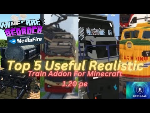 Insane Realistic Train Addons in Minecraft 1.20 PE/BE Servers