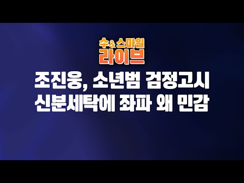 수앤스마일 라이브)조진웅 소년범, 검정고시, 신분세탁에 좌파 왜 민감 / 금융 붕괴 4대 폭탄이 다가오고 있다(25.12.08)