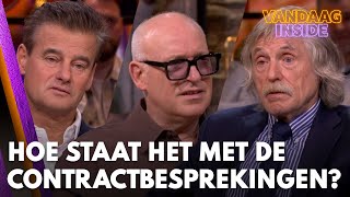 Hoe staat het met de contractbesprekingen van Johan, Wilfred en René met Talpa? 