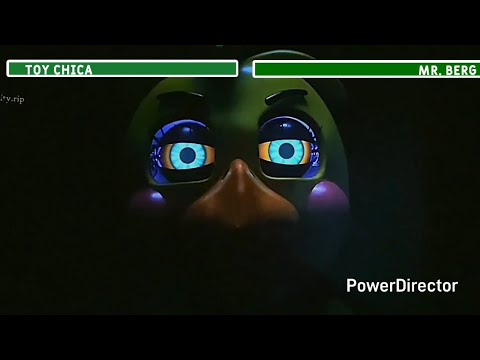 Toy chica 💖😏 vs mr. Berg with healthbars fnaf 2