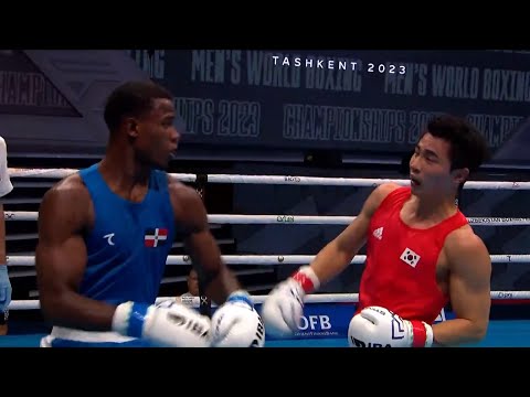 R32 (80KG) KIM JINJEA (KOR) vs PINALES CRISTIAN (DOM) | IBA Men's World Boxing Championships 2023