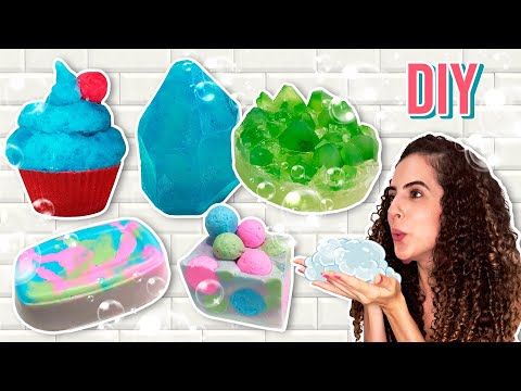 DIY CUTE SOAPS: CRYSTAL, CUPCAKE, WATERMELON, DOTS | Paula Stephânia