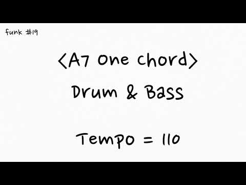 A7 One Chord Funk Backing Track  (Drum & Bass, Tempo = 100)