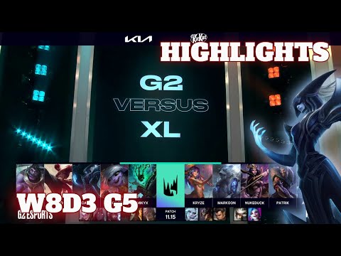 G2 vs XL - Highlights | Week 8 Day 3 S11 LEC Summer 2021 | G2 Esports vs Excel